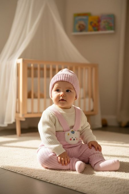 طقم أناقة الدب الزهري