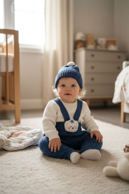 طقم أناقة الدب الازرق