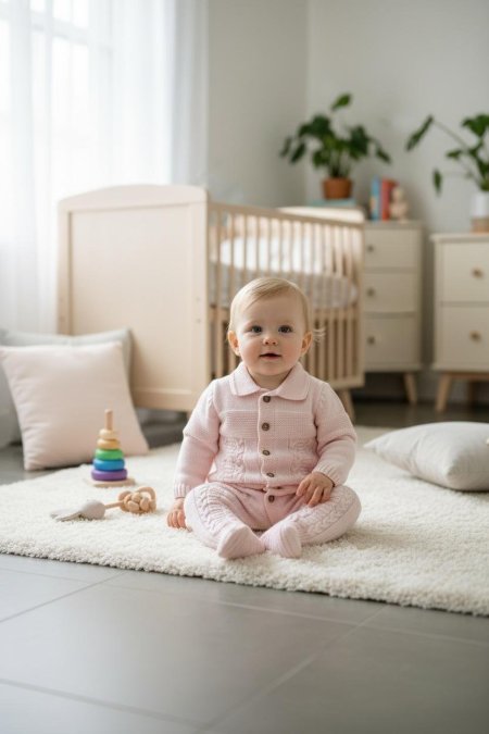 الطقم الوردي الأنيق