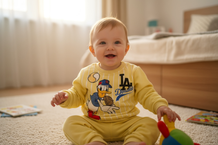 طقم باللون الأصفر الظريف