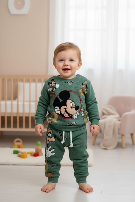 طقم باللون الاخضر