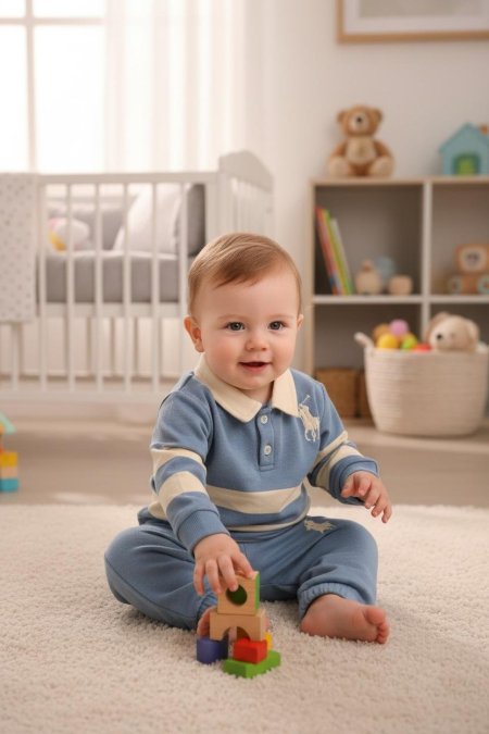 طقم باللون الازرق