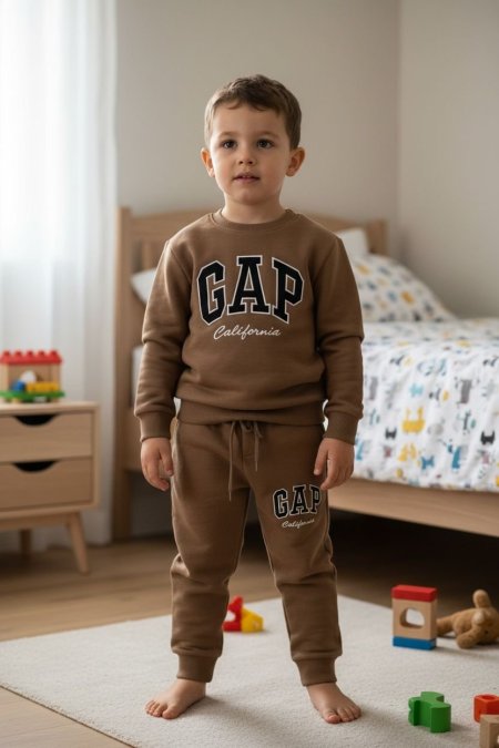 طقم باللون البني الدافئ