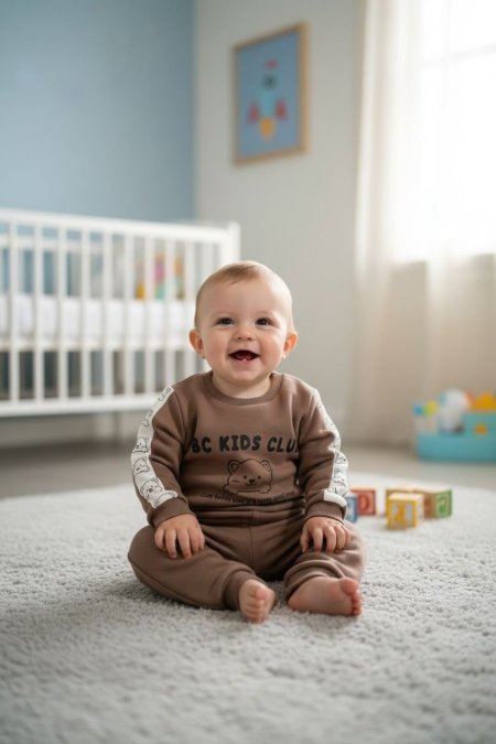 طقم نادي المرح باللون البني